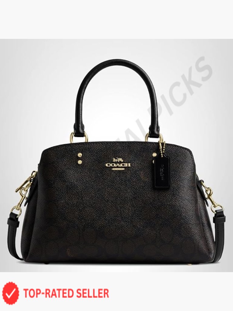 Mini Lillie Carryall Satchel Crossbody Top Handle Signature Logo Textured